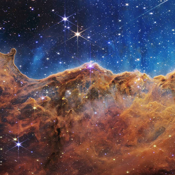 Carina Nebula photo taken with the James Webb telescope.